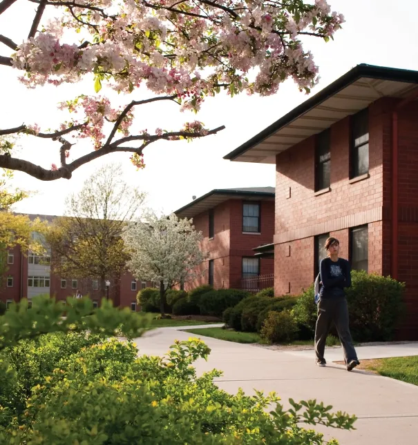 Exterior view of St. Ambrose University's Townhouses.